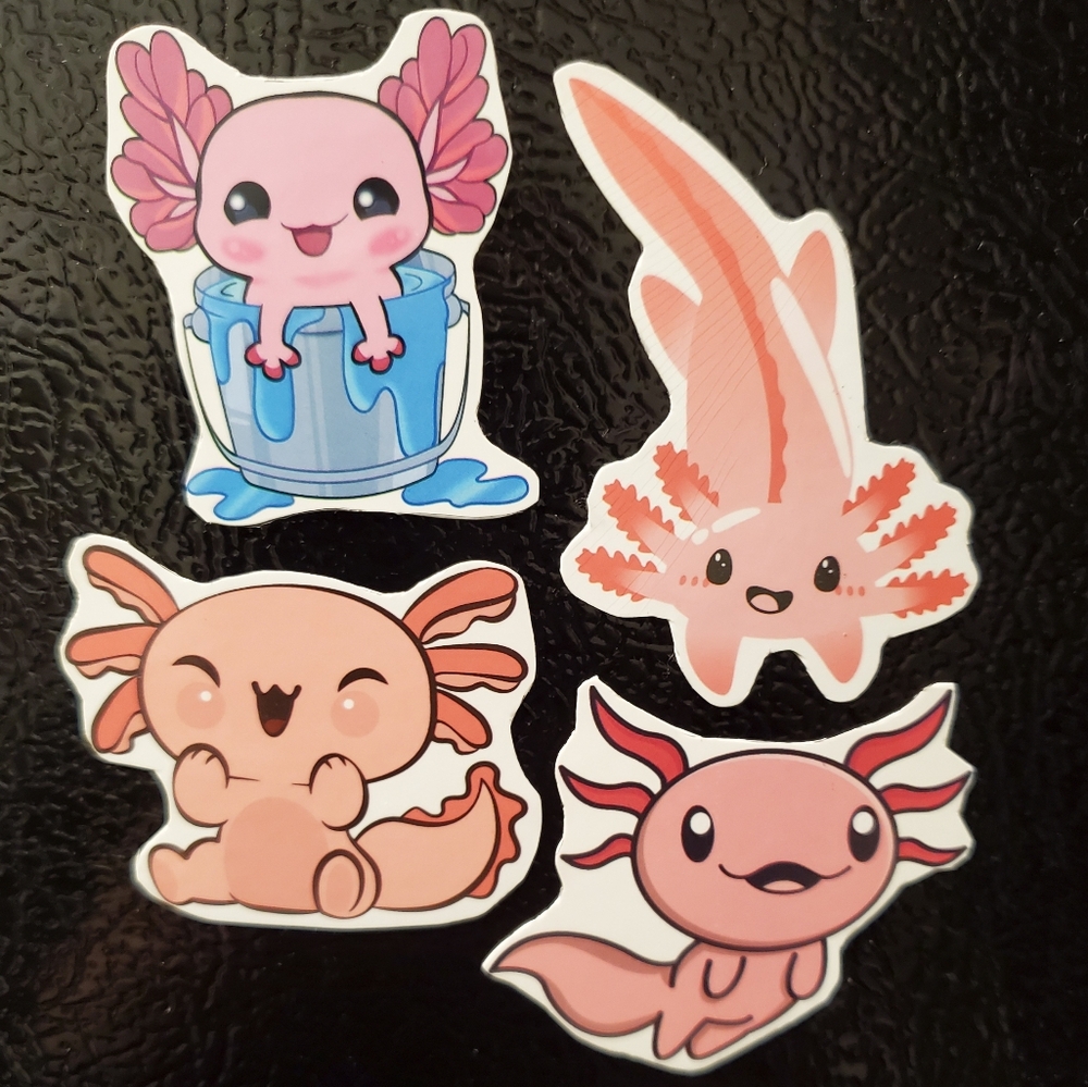 Axolotl Magnets Custom Handmade Locker Accessories
